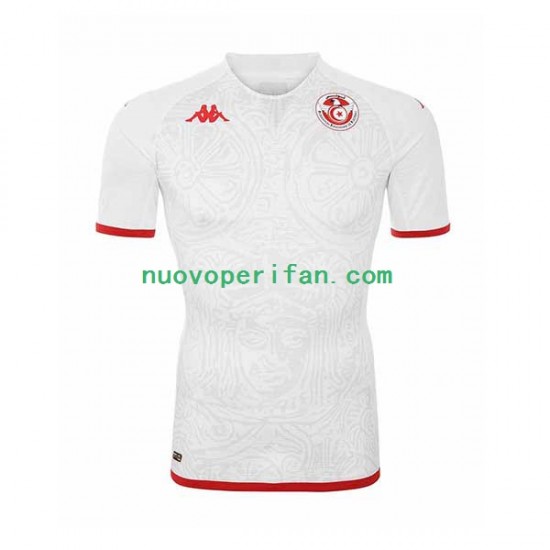 Maglie da Calcio Tunisia Uomo Trasferta Tenuta Mondiali 2022 Maniche Corte