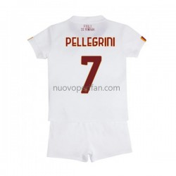 Maglie da Calcio AS Roma Lorenzo Pellegrini 7 Bambino Trasferta Tenuta 2022-2023 Maniche Corte
