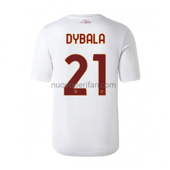 Maglie da Calcio AS Roma Paulo Dybala 21 Uomo Trasferta Tenuta 2022-2023 Maniche Corte