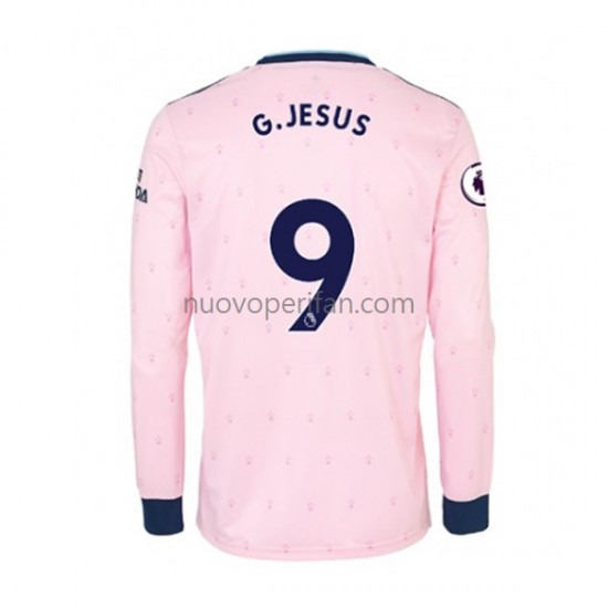 Maglie da Calcio Arsenal Gabriel Jesus 9 Uomo Alternativa Tenuta 2022-2023 Maniche Lunghe
