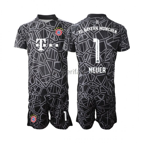Maglie da Calcio FC Bayern München Manuel Neuer 1 Portiere Bambino Prima Tenuta 2022-2023 Maniche Corte