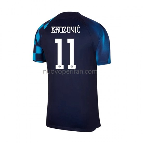 Maglie da Calcio Croazia Brozovic 11 Uomo Trasferta Tenuta Mondiali 2022 Maniche Corte