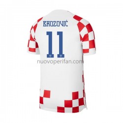 Maglie da Calcio Croazia Brozovic 11 Uomo Prima Tenuta Mondiali 2022 Maniche Corte