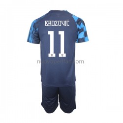 Maglie da Calcio Croazia Brozovic 11 Bambino Trasferta Tenuta Mondiali 2022 Maniche Corte
