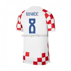 Maglie da Calcio Croazia Kovacic 8 Uomo Prima Tenuta Mondiali 2022 Maniche Corte