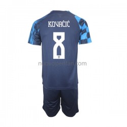 Maglie da Calcio Croazia Kovacic 8 Bambino Trasferta Tenuta Mondiali 2022 Maniche Corte