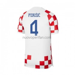 Maglie da Calcio Croazia Perisic 4 Uomo Prima Tenuta Mondiali 2022 Maniche Corte