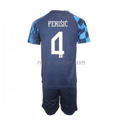 Maglie da Calcio Croazia Perisic 4 Bambino Trasferta Tenuta Mondiali 2022 Maniche Corte