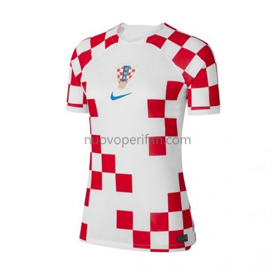 Maglie da Calcio Croazia Donna Prima Tenuta Mondiali 2022 Maniche Corte