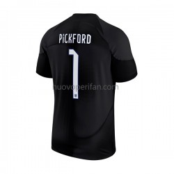 Maglie da Calcio Inghilterra Pickford 1 Portiere Uomo Prima Tenuta Mondiali 2022 Maniche Corte