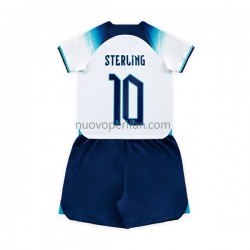 Maglie da Calcio Inghilterra Sterling 10 Bambino Prima Tenuta Mondiali 2022 Maniche Corte