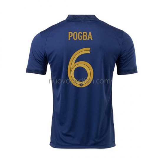 Maglie da Calcio Francia Pogba 6 Uomo Prima Tenuta Mondiali 2022 Maniche Corte