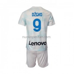 Maglie da Calcio Inter Milan Edin Dzeko 9 Bambino Trasferta Tenuta 2022-2023 Maniche Corte