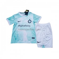 Maglie da Calcio Inter Milan Bambino Trasferta Tenuta 2022-2023 Maniche Corte