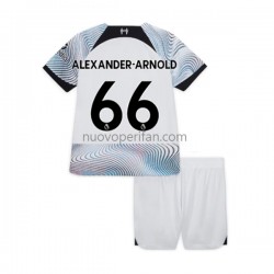 Maglie da Calcio Liverpool Alexander-Arnold 66 Bambino Trasferta Tenuta 2022-2023 Maniche Corte