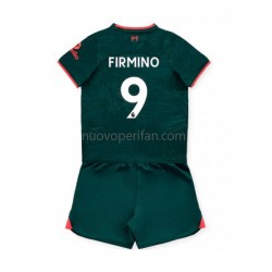 Maglie da Calcio Liverpool Roberto Firmino 9 Bambino Alternativa Tenuta 2022-2023 Maniche Corte