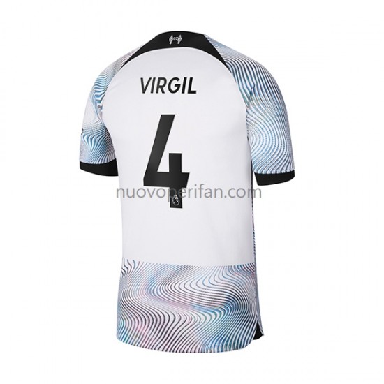 Maglie da Calcio Liverpool Virgil 4 Uomo Trasferta Tenuta 2022-2023 Maniche Corte