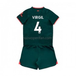Maglie da Calcio Liverpool Virgil van Dijk 4 Bambino Alternativa Tenuta 2022-2023 Maniche Corte