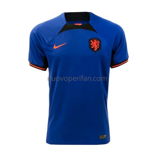 Maglie da Calcio Paesi Bassi Memphis 10 Uomo Trasferta Tenuta Mondiali 2022 Maniche Corte