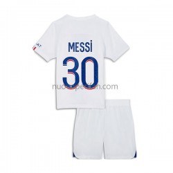 Maglie da Calcio Paris Saint-Germain Messi 30 Bambino Alternativa Tenuta 2022-2023 Maniche Corte