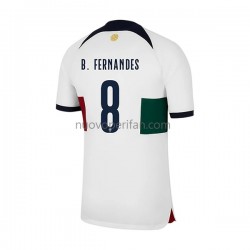 Maglie da Calcio Portogallo B.Fernandes 8 Uomo Trasferta Tenuta Mondiali 2022 Maniche Corte