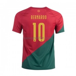 Maglie da Calcio Portogallo Bernardo 10 Uomo Prima Tenuta Mondiali 2022 Maniche Corte
