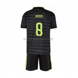 Maglie da Calcio Real Madrid Toni Kroos 8 Bambino Alternativa Tenuta 2022-2023 Maniche Corte