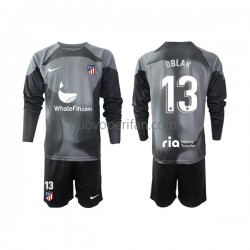 Maglie da Calcio Atlético Madrid Jan Oblak 13 Portiere Bambino Trasferta Tenuta 2022-2023 Maniche Lunghe