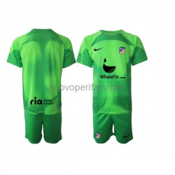Maglie da Calcio Atlético Madrid Portiere Bambino Prima Tenuta 2022-2023 Maniche Corte