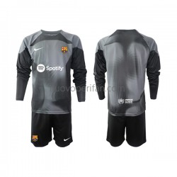 Maglie da Calcio FC Barcelona Portiere Bambino Trasferta Tenuta 2022-2023 Maniche Lunghe