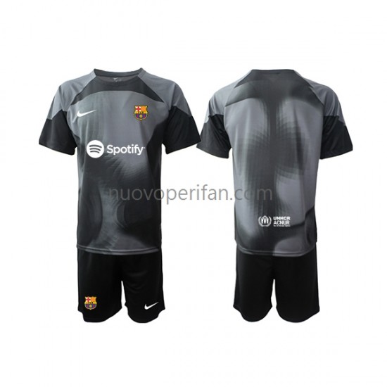 Maglie da Calcio FC Barcelona Portiere Bambino Trasferta Tenuta 2022-2023 Maniche Corte