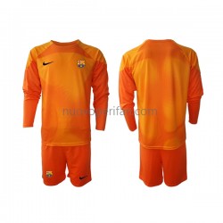 Maglie da Calcio FC Barcelona Portiere Bambino Alternativa Tenuta 2022-2023 Maniche Lunghe