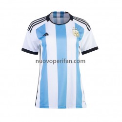 Maglie da Calcio Argentina Donna Prima Tenuta Mondiali 2022 Maniche Corte