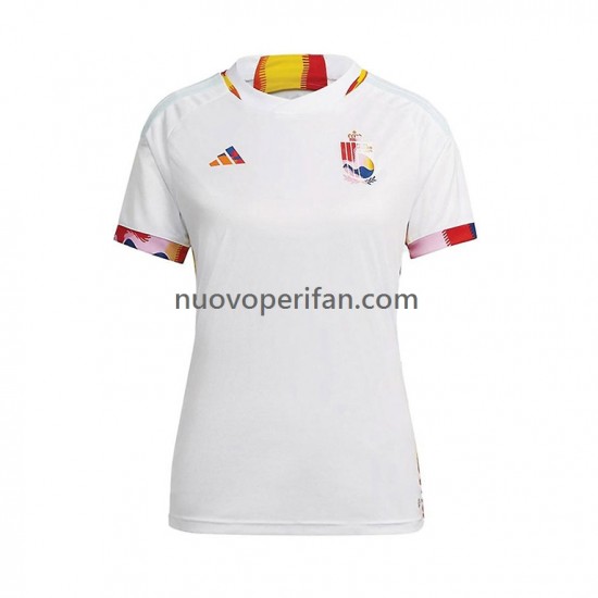 Maglie da Calcio Belgio Donna Trasferta Tenuta Mondiali 2022 Maniche Corte