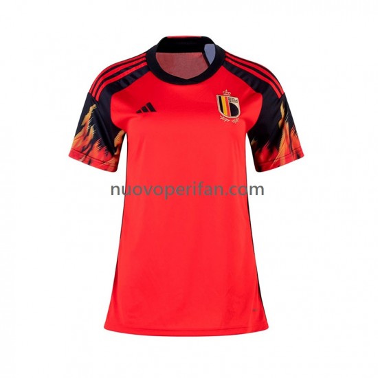Maglie da Calcio Belgio Donna Prima Tenuta Mondiali 2022 Maniche Corte