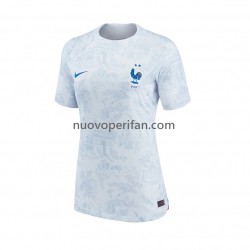 Maglie da Calcio Francia Donna Trasferta Tenuta Mondiali 2022 Maniche Corte