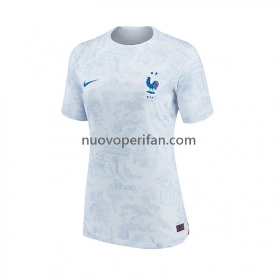Maglie da Calcio Francia Donna Trasferta Tenuta Mondiali 2022 Maniche Corte