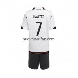 Maglie da Calcio Germania Havertz 7 Bambino Prima Tenuta Mondiali 2022 Maniche Corte