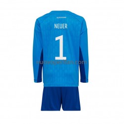 Maglie da Calcio Germania Manuel Neuer 1 Portiere Bambino Prima Tenuta Mondiali 2022 Maniche Lunghe