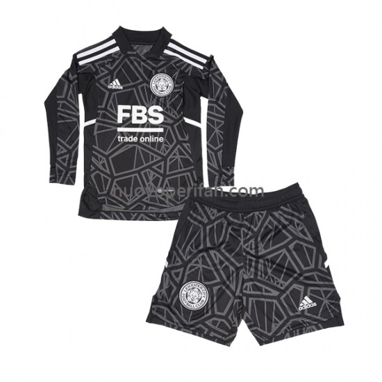 Maglie da Calcio Leicester City Portiere Bambino Prima Tenuta 2022-2023 Maniche Lunghe
