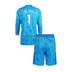 Maglie da Calcio Manchester United DE GEA 1 Portiere Bambino Prima Tenuta 2022-2023 Maniche Lunghe