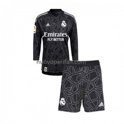 Maglie da Calcio Real Madrid Portiere Bambino Trasferta Tenuta 2022-2023 Maniche Lunghe