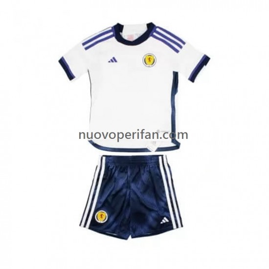 Maglie da Calcio Schottland Bambino Trasferta Tenuta 2022 Maniche Corte