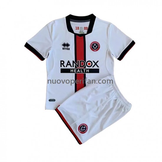 Maglie da Calcio Sheffield United Bambino Trasferta Tenuta 2022-2023 Maniche Corte