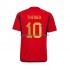 Maglie da Calcio Spagna Thiago 10 Uomo Prima Tenuta Mondiali 2022 Maniche Corte