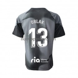 Maglie da Calcio Atlético Madrid Jan Oblak 13 Portiere Uomo Trasferta Tenuta 2022-2023 Maniche Corte