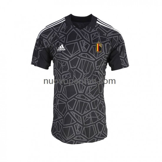 Maglie da Calcio Belgio Portiere Uomo Prima Tenuta Mondiali 2022 Maniche Corte