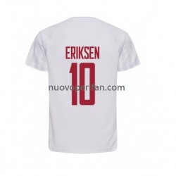 Maglie da Calcio Danimarca Christian Eriksen 10 Uomo Trasferta Tenuta Mondiali 2022 Maniche Corte