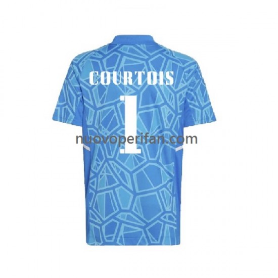 Maglie da Calcio Real Madrid Courtois 1 Portiere Uomo Prima Tenuta 2022-2023 Maniche Corte