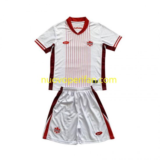 Maglie da Calcio Canada Bambino Trasferta Tenuta 2024 Maniche Corte